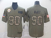 Nike Steelers 90 T.J. Watt 2019 Olive Camo Salute To Service Limited Jersey,baseball caps,new era cap wholesale,wholesale hats